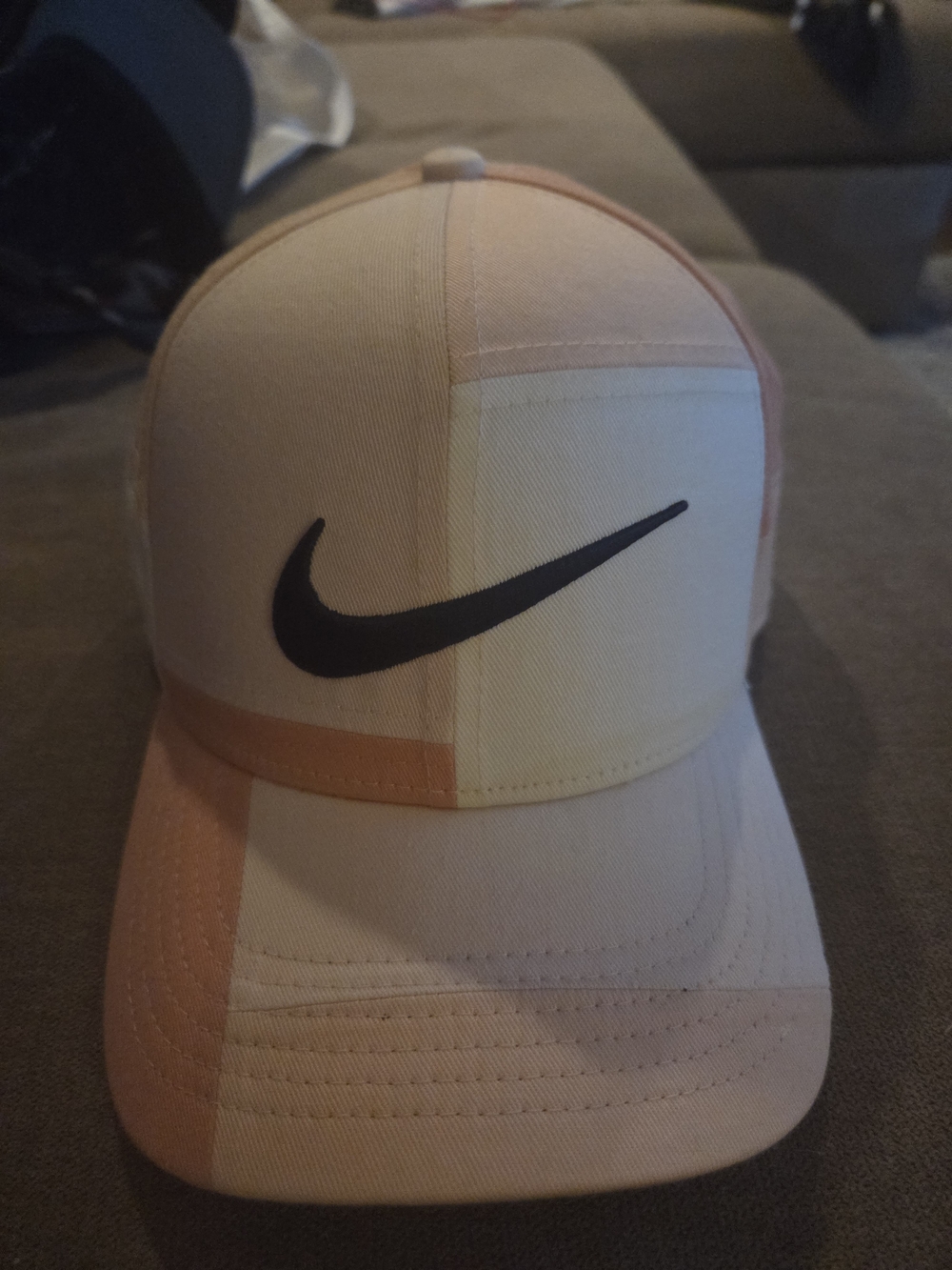 Nike Swoosh Patch Cap in Light Peach and Cream